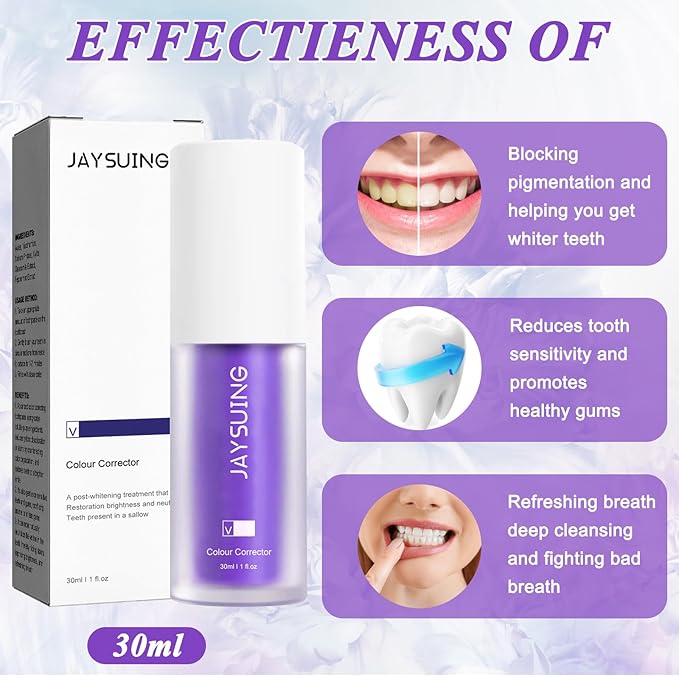 Pasta de Dientes Blanqueadora Morada – Colour Corrector Dental Obsessive