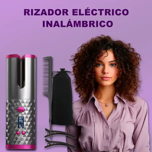 Rizador Automático Inalámbrico – Cerámica, LED y Temperatura Ajustable
