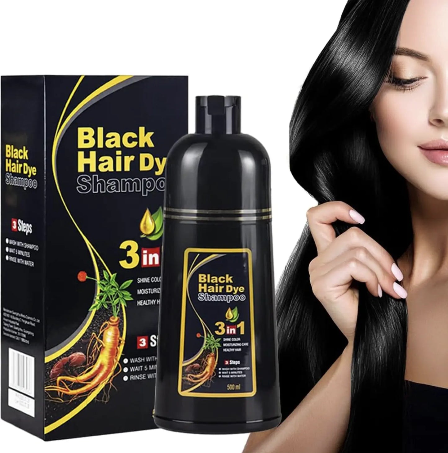 3 in 1 Black Dye Shampoo