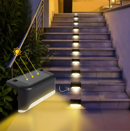 Stair deck solar light Outdoor Solar Stair Lights Stainless Steel Solar Powered Deck Lights